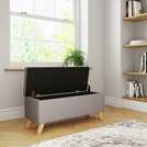 GFW Secreto Fabric Ottoman Light Grey 76 litre, UK version