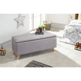 GFW Secreto Fabric Ottoman Light Grey 76 litre, UK version