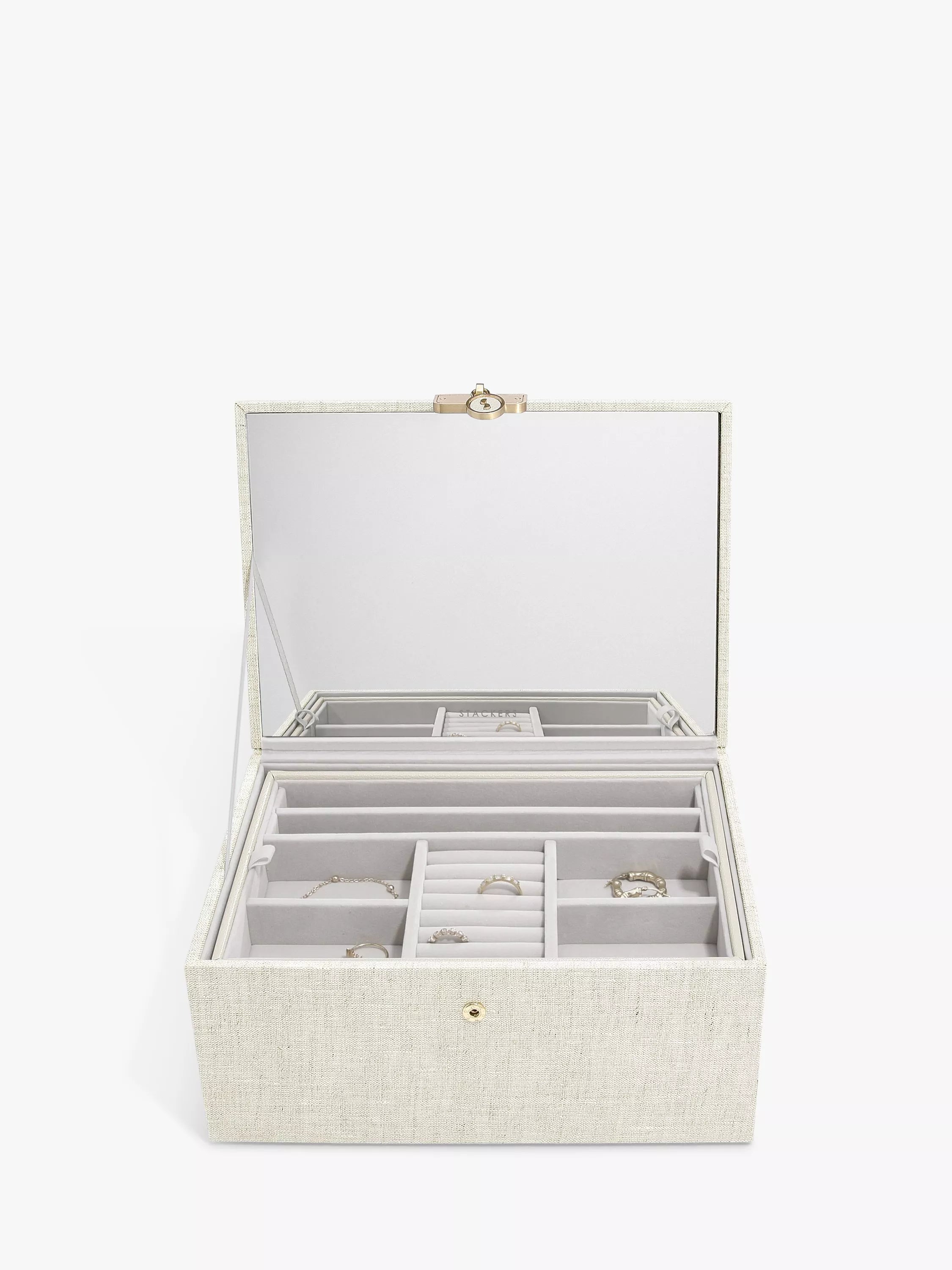 Stackers Luxury Classic jewellery box with velvet interior (British brand)