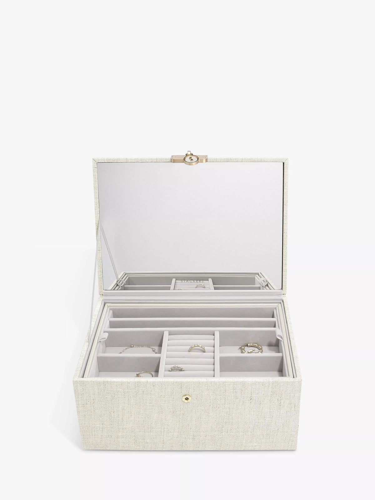 Stackers Luxury Classic jewellery box with velvet interior (British brand)