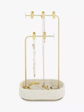 Multi Hook Jewellery Stand in Oatmeal & Linen (British brand)
