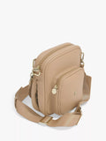 Stackers dog walking satchel Camel recycled PU, imported from the UK