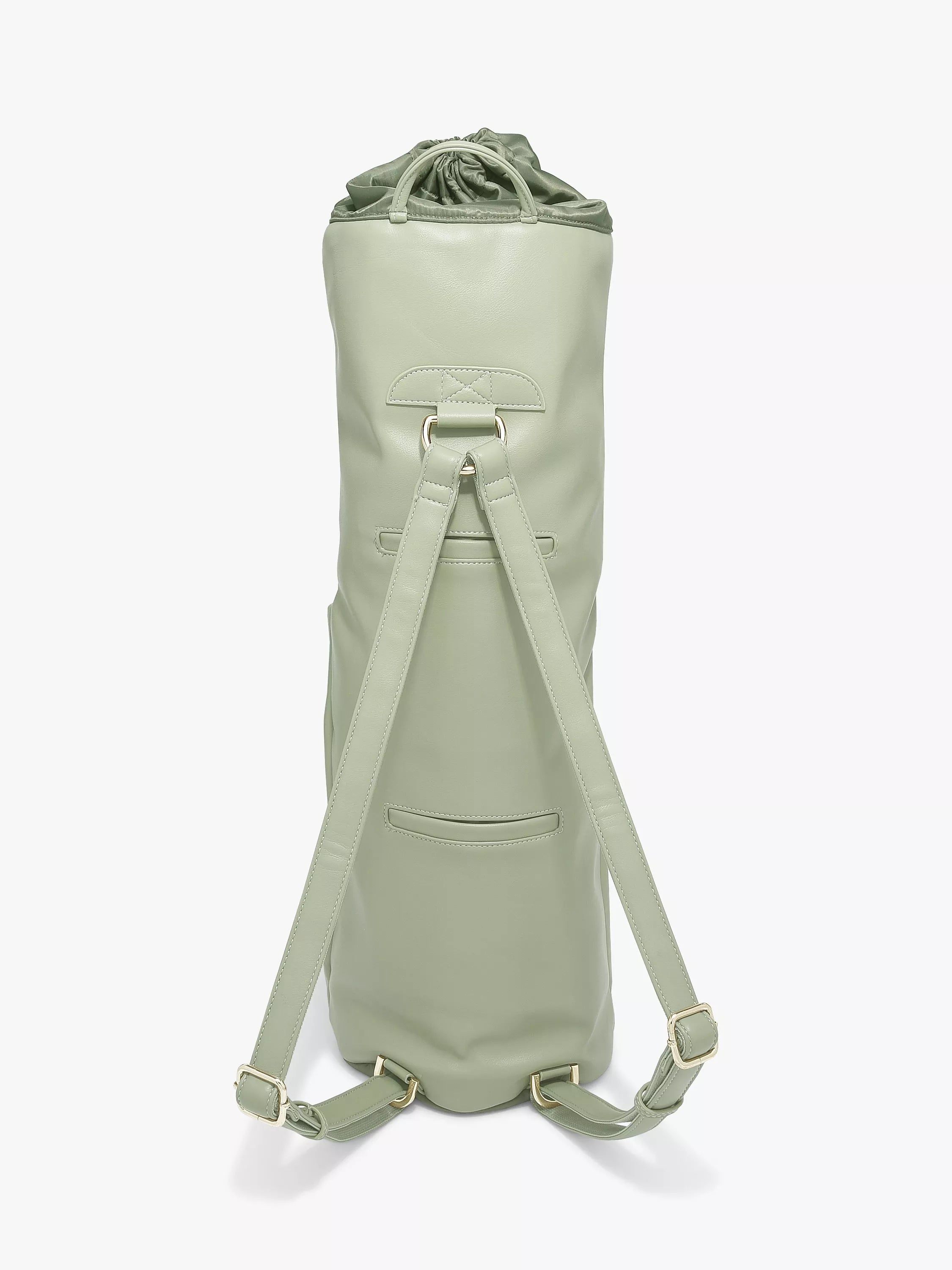 Stackers yoga bag green recycled PU (British brand)