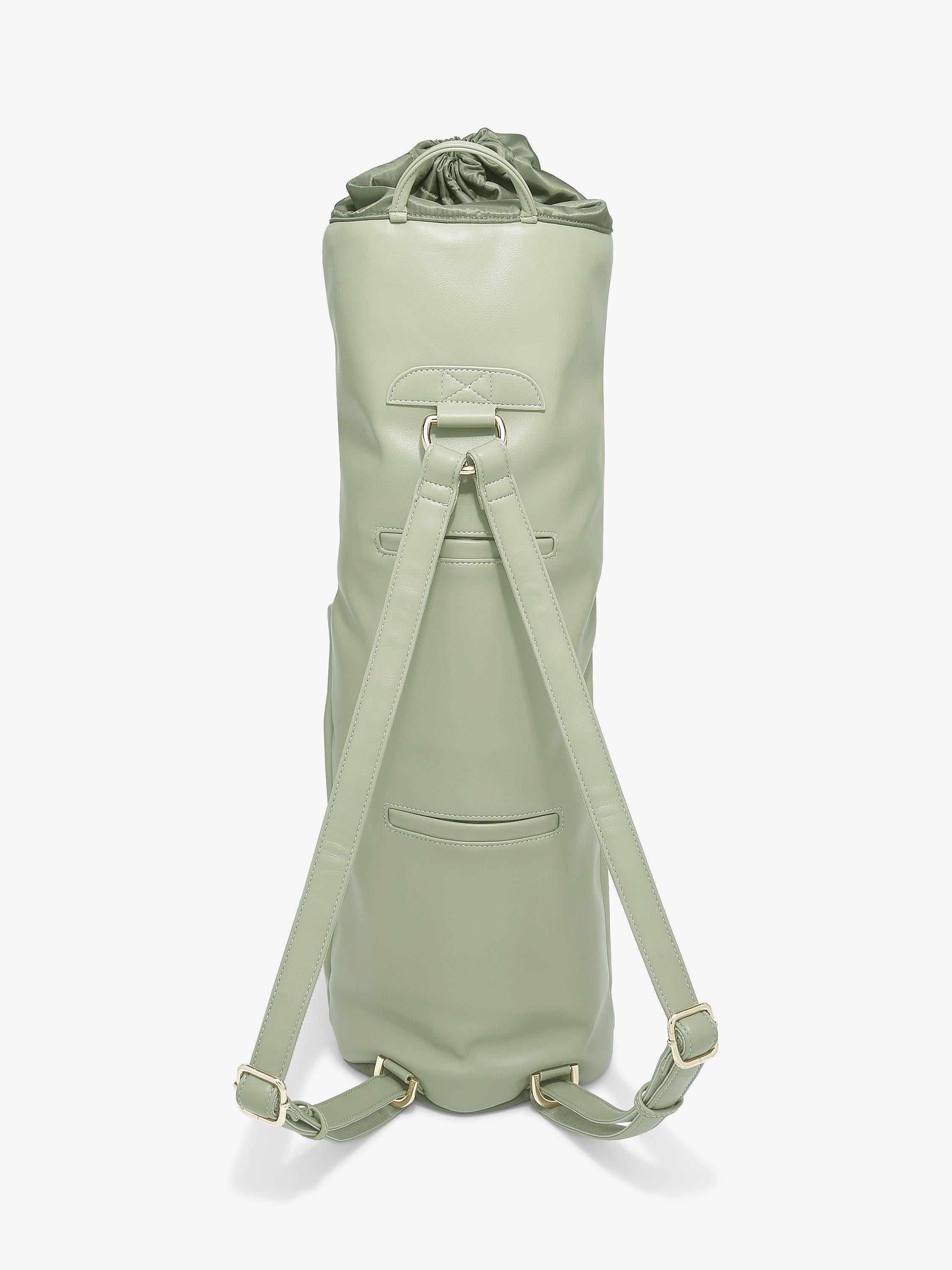 Stackers yoga bag green recycled PU (British brand)