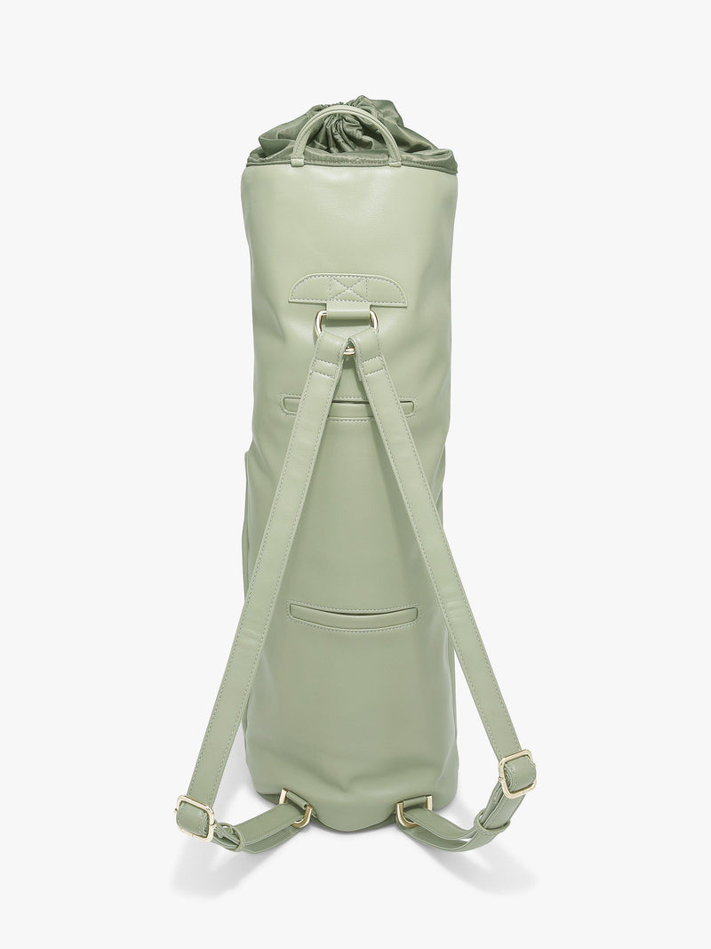 Stackers yoga bag green recycled PU (British brand)
