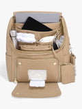 Stackers parent backpack in camel with changing mat - British product