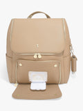 Stackers parent backpack in camel with changing mat - British product