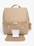 Stackers parent backpack in camel with changing mat - British product