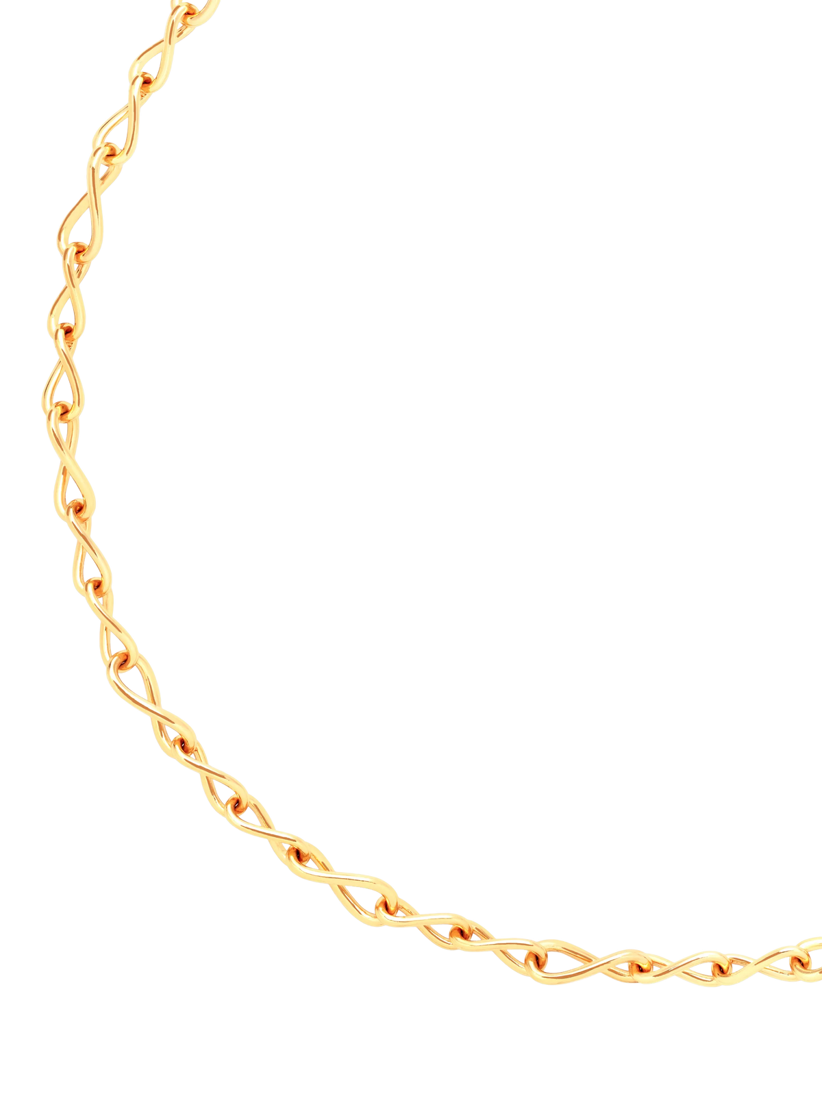 Astrid & Miyu infinite slim chain necklace in gold, imported from the UK