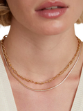 Astrid & Miyu infinite slim chain necklace in gold, imported from the UK