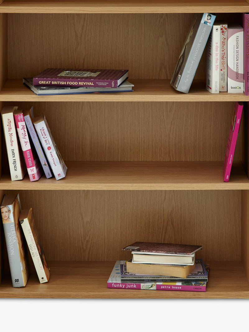 John Lewis Abacus 3 shelf bookcase oak veneer, UK version