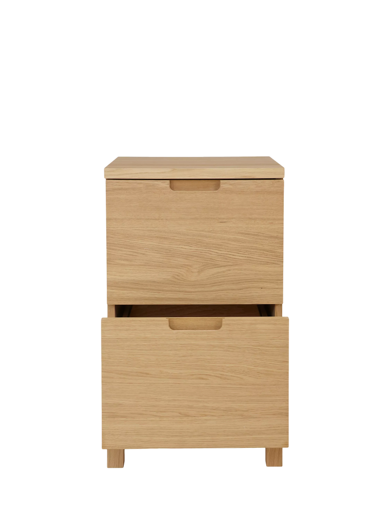 John Lewis Abacus narrow filing cabinet FSC oak - British product