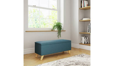 Argos GFW Secreto Fabric Ottoman Teal Storage Ottoman 76L- Buy online at McGrocer