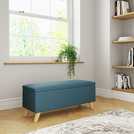 GFW Secreto Teal Fabric Ottoman 76L, UK version