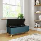 GFW Secreto Teal Fabric Ottoman 76L, UK version