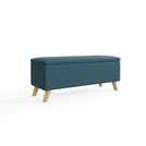 GFW Secreto Teal Fabric Ottoman 76L, UK version
