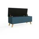 GFW Secreto Teal Fabric Ottoman 76L, UK version