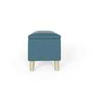 GFW Secreto Teal Fabric Ottoman 76L, UK version