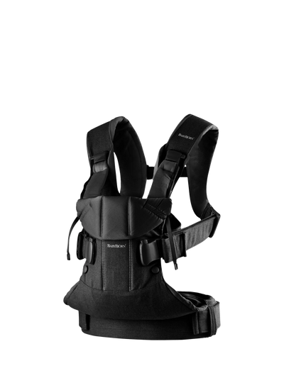 Multi-Position Adjustable Baby Carrier in Woven Black