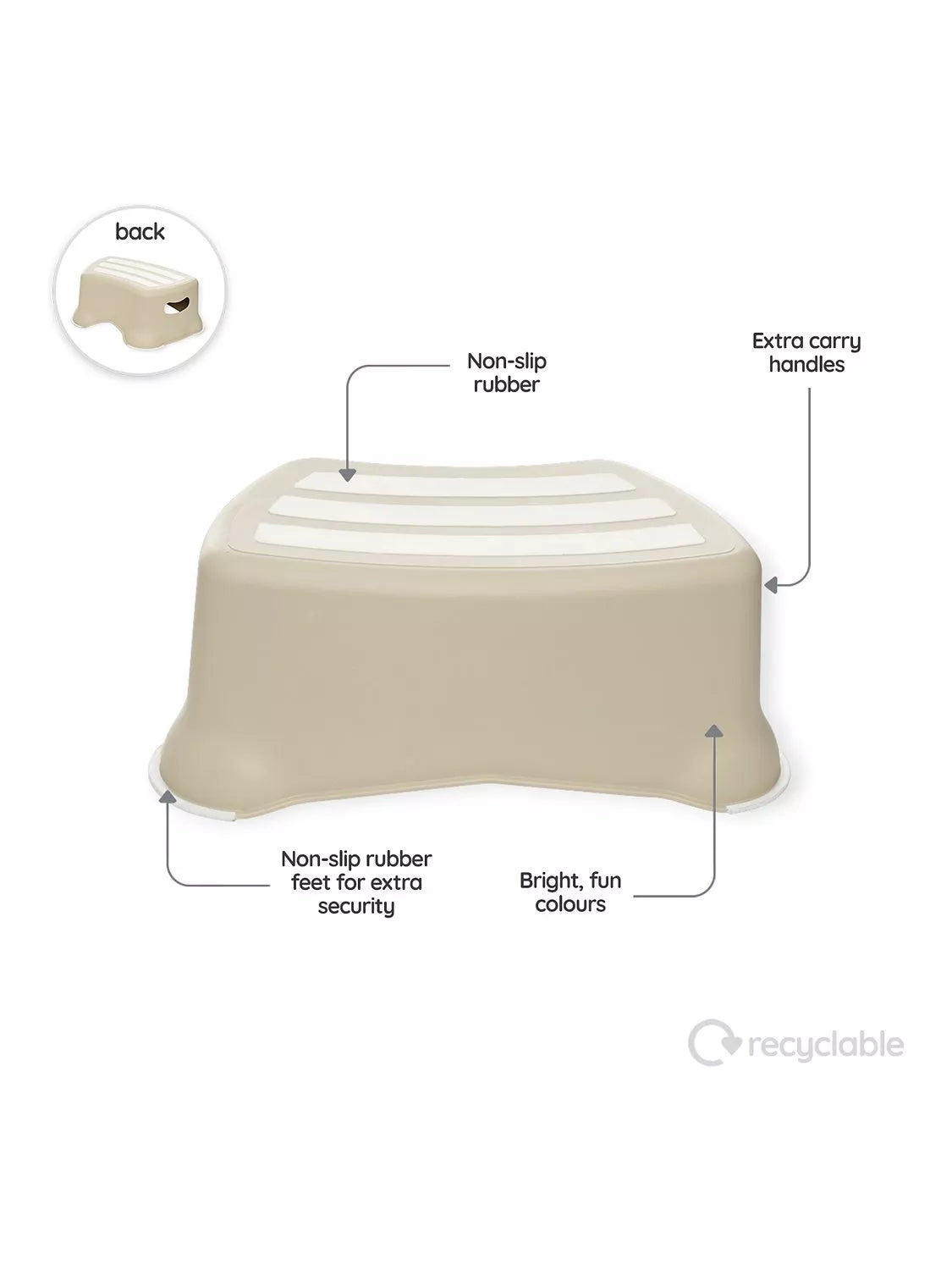 My Carry Potty step stool Nude, imported from the UK