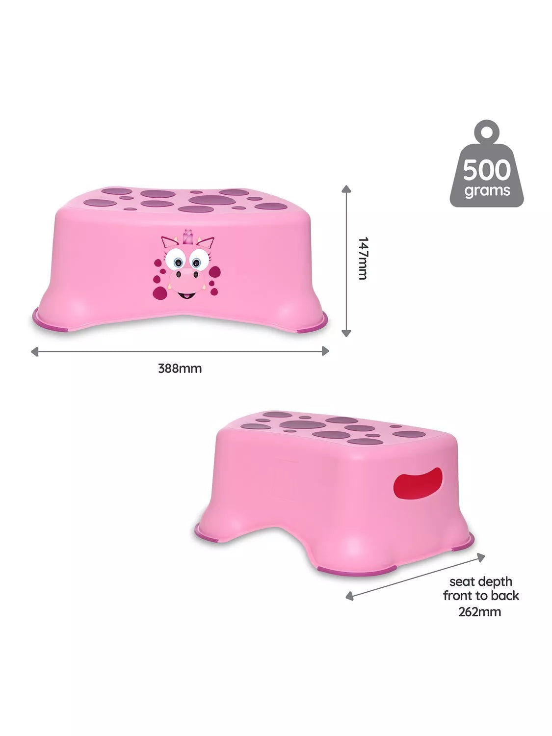 My Carry Potty pink dragon step stool imported from the UK
