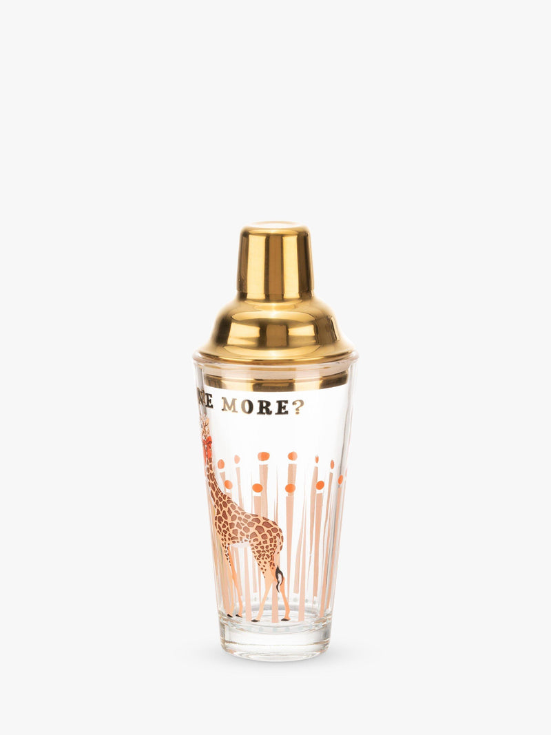 Yvonne Ellen giraffe cocktail shaker 385ml clear gold (British brand)