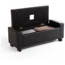 GFW Verona ottoman bench black 87.4L, UK version