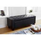 GFW Verona ottoman bench black 87.4L, UK version
