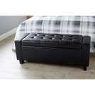 GFW Verona ottoman bench black 87.4L, UK version