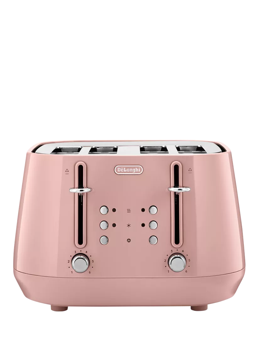 De'Longhi CTY4003 4 Slice Toaster, Pink