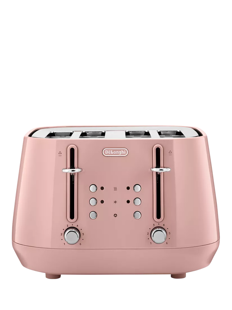 De'Longhi CTY4003 4 Slice Toaster, Pink