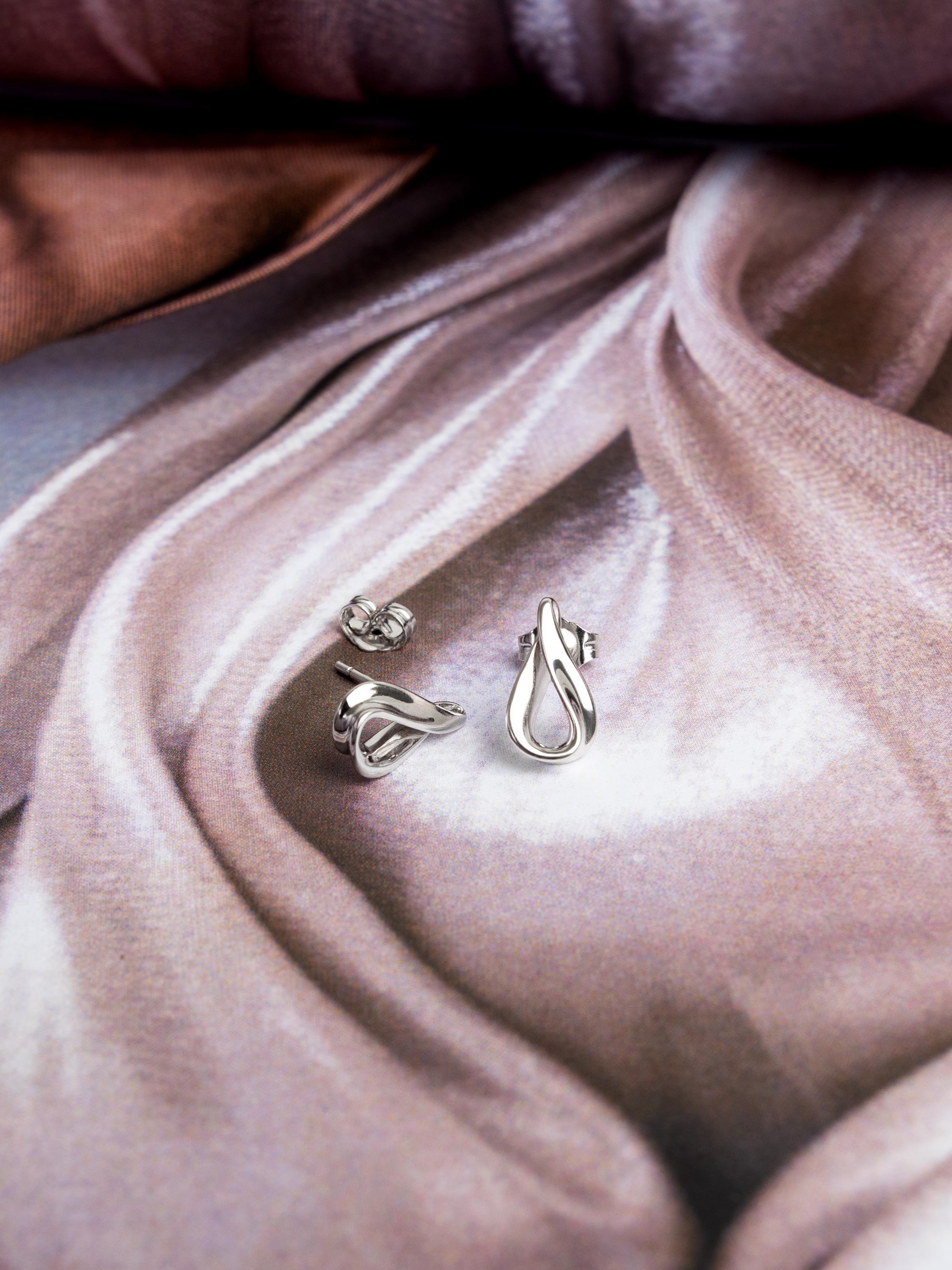Kit Heath Serenity stud earrings in silver, UK version