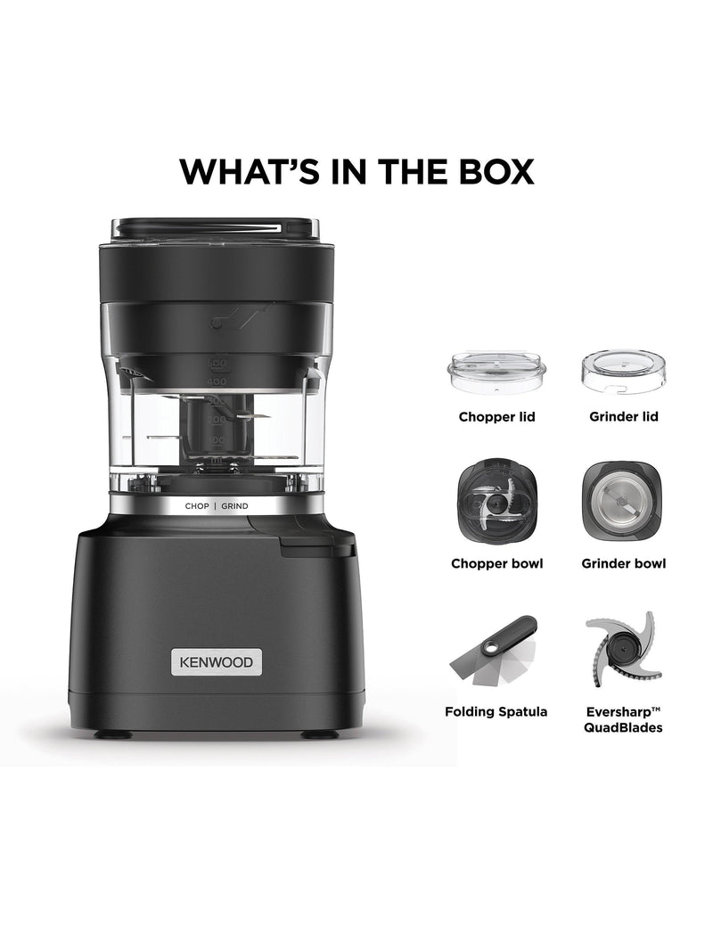 Kenwood Duo Prep chopper grinder black, imported from the UK