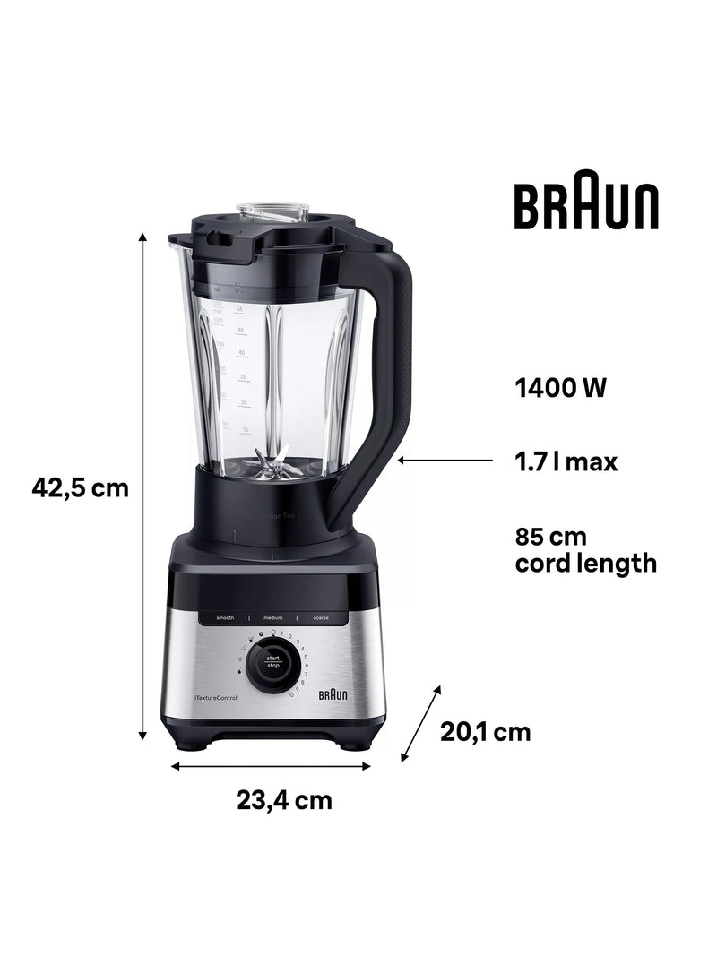 Braun Powerblend 7 jug blender black 1.7L, imported from the UK