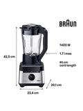 Braun Powerblend 7 jug blender black 1.7L, imported from the UK
