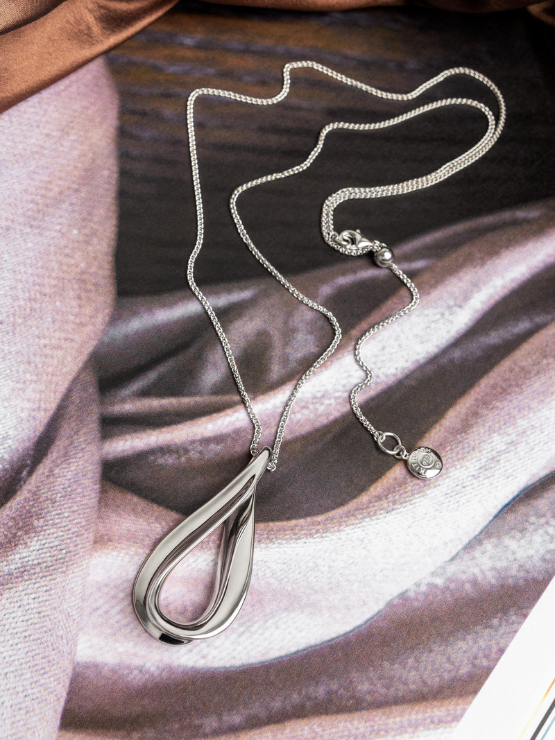 Kit Heath Serenity Grande Slider Necklace silver pendant, imported from the UK
