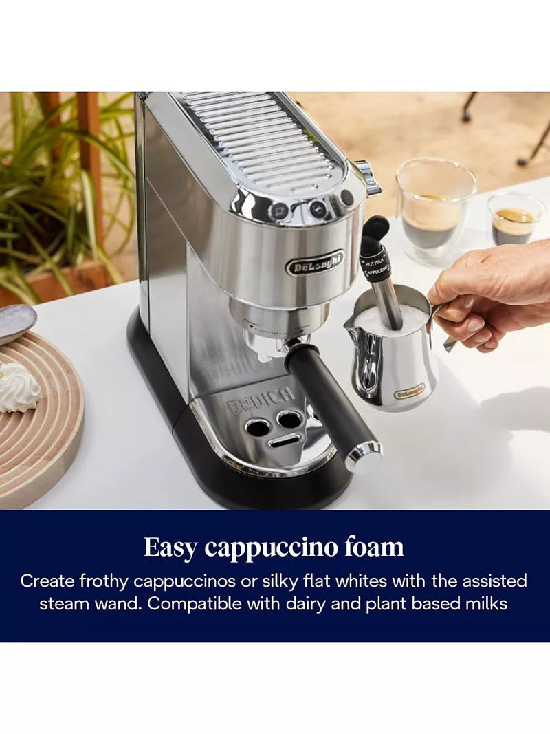 De'Longhi espresso coffee machine and grinder set silver - British product
