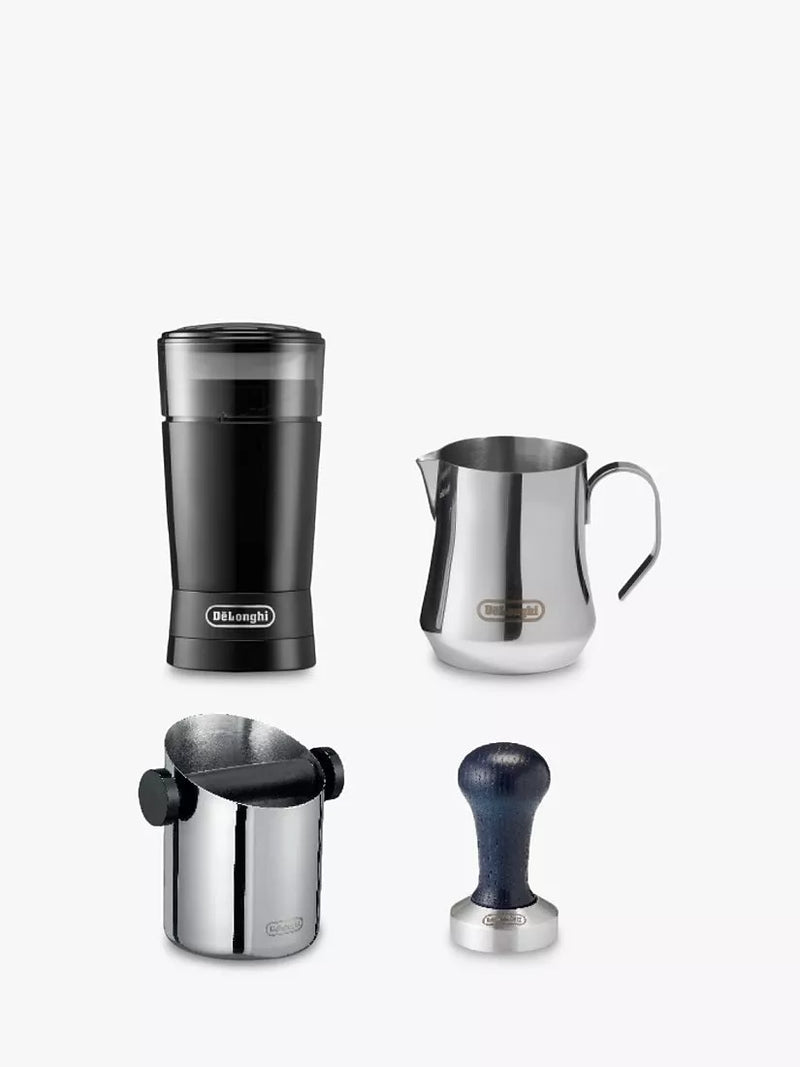 De'Longhi espresso coffee machine and grinder set silver - British product