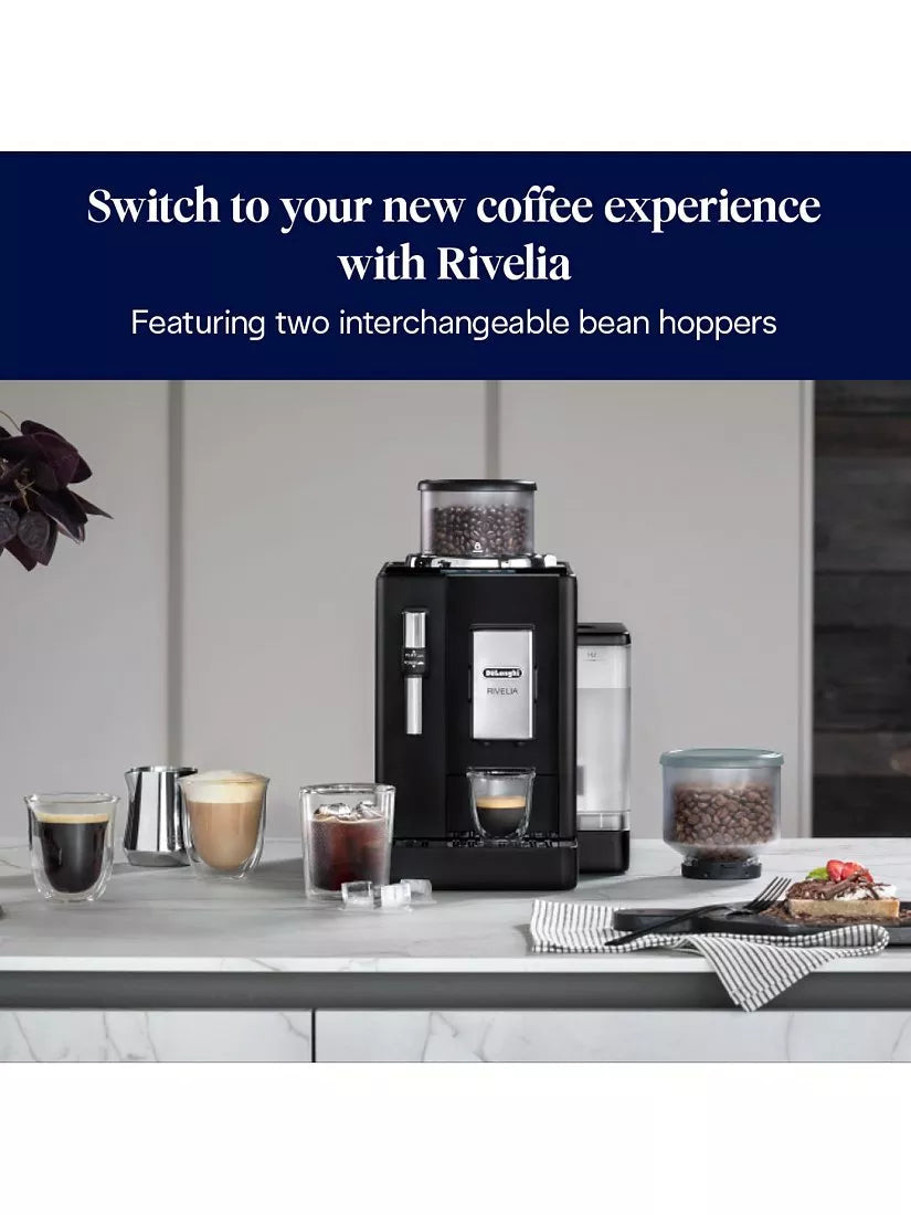 De'Longhi Rivelia black bean to cup coffee machine, UK version