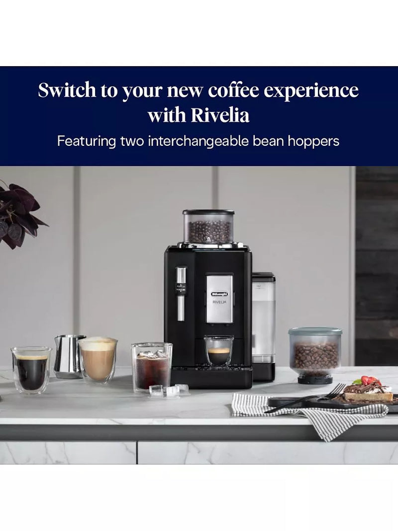 De'Longhi Rivelia black bean to cup coffee machine, UK version