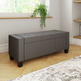 GFW Verona Ottoman Bench in Charcoal H39 W104 D39cm, UK version