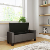 GFW Verona Ottoman Bench in Charcoal H39 W104 D39cm, UK version