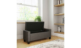 GFW Verona Ottoman Bench in Charcoal H39 W104 D39cm, UK version