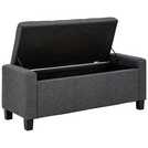 GFW Verona Ottoman Bench in Charcoal H39 W104 D39cm, UK version