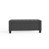 GFW Verona Ottoman Bench in Charcoal H39 W104 D39cm, UK version