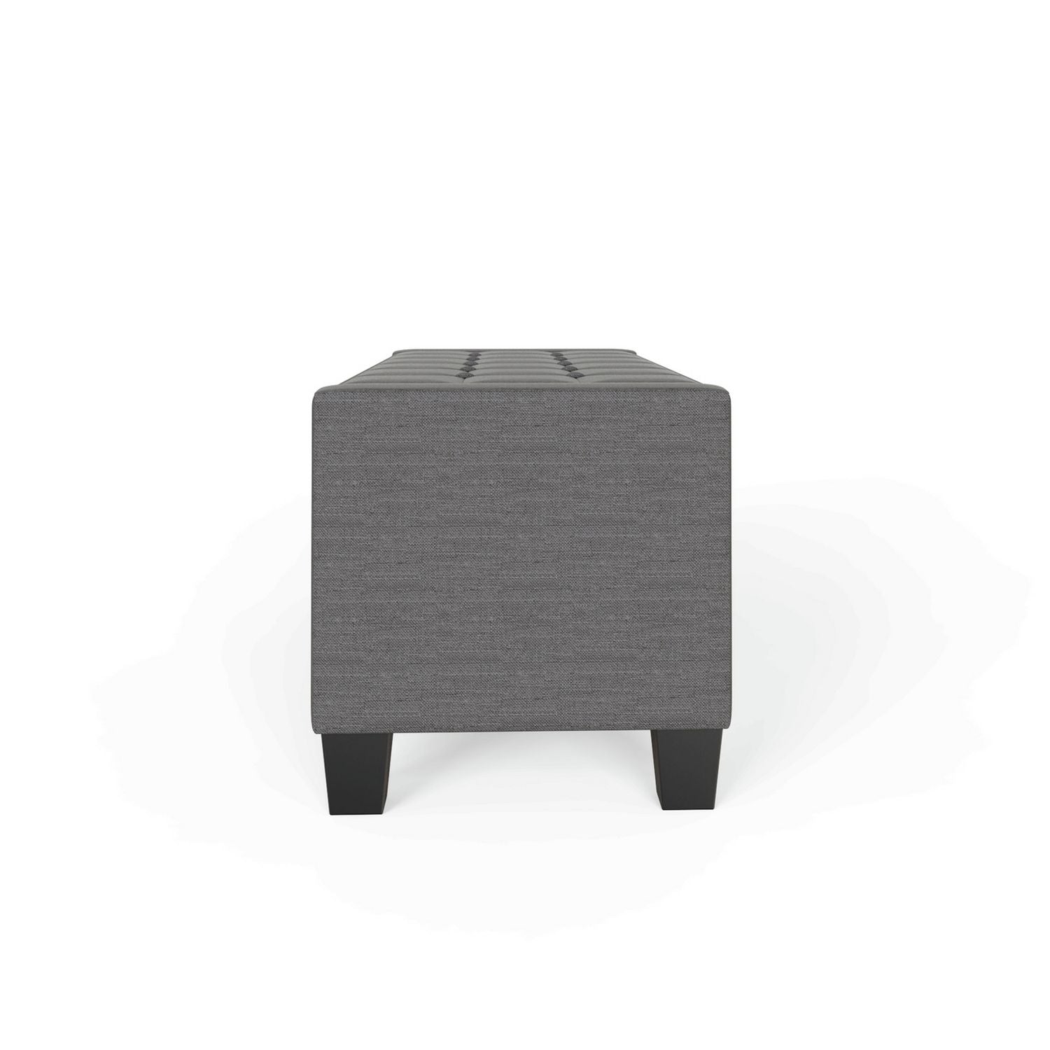 GFW Verona Ottoman Bench in Charcoal H39 W104 D39cm, UK version