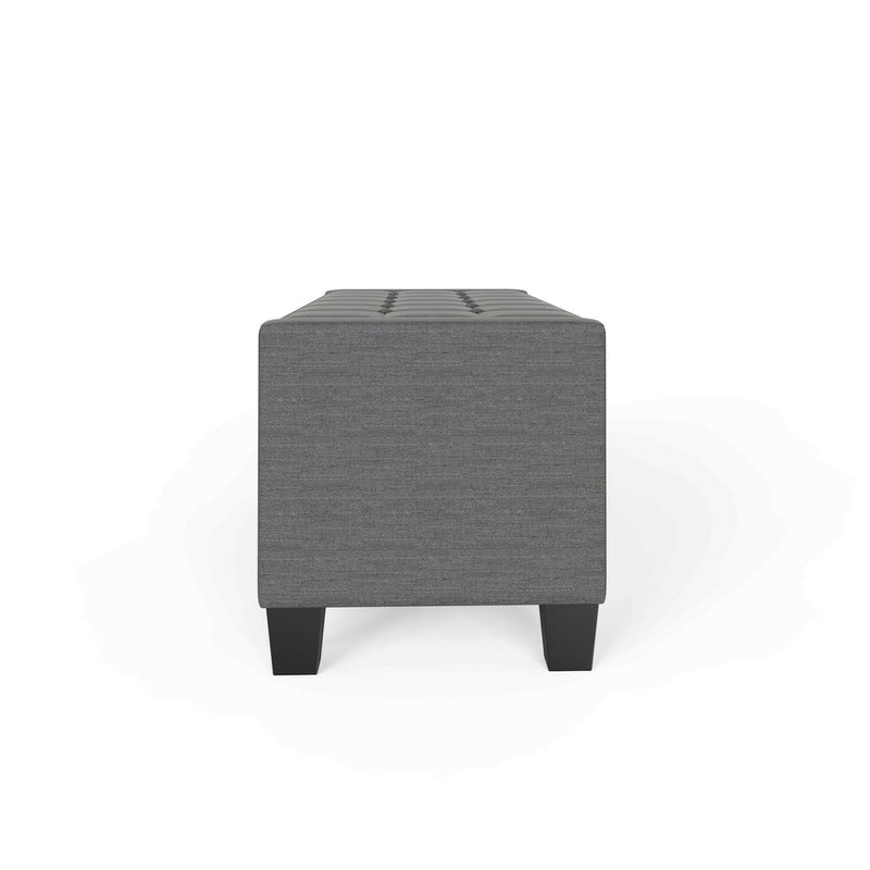 GFW Verona Ottoman Bench in Charcoal H39 W104 D39cm, UK version