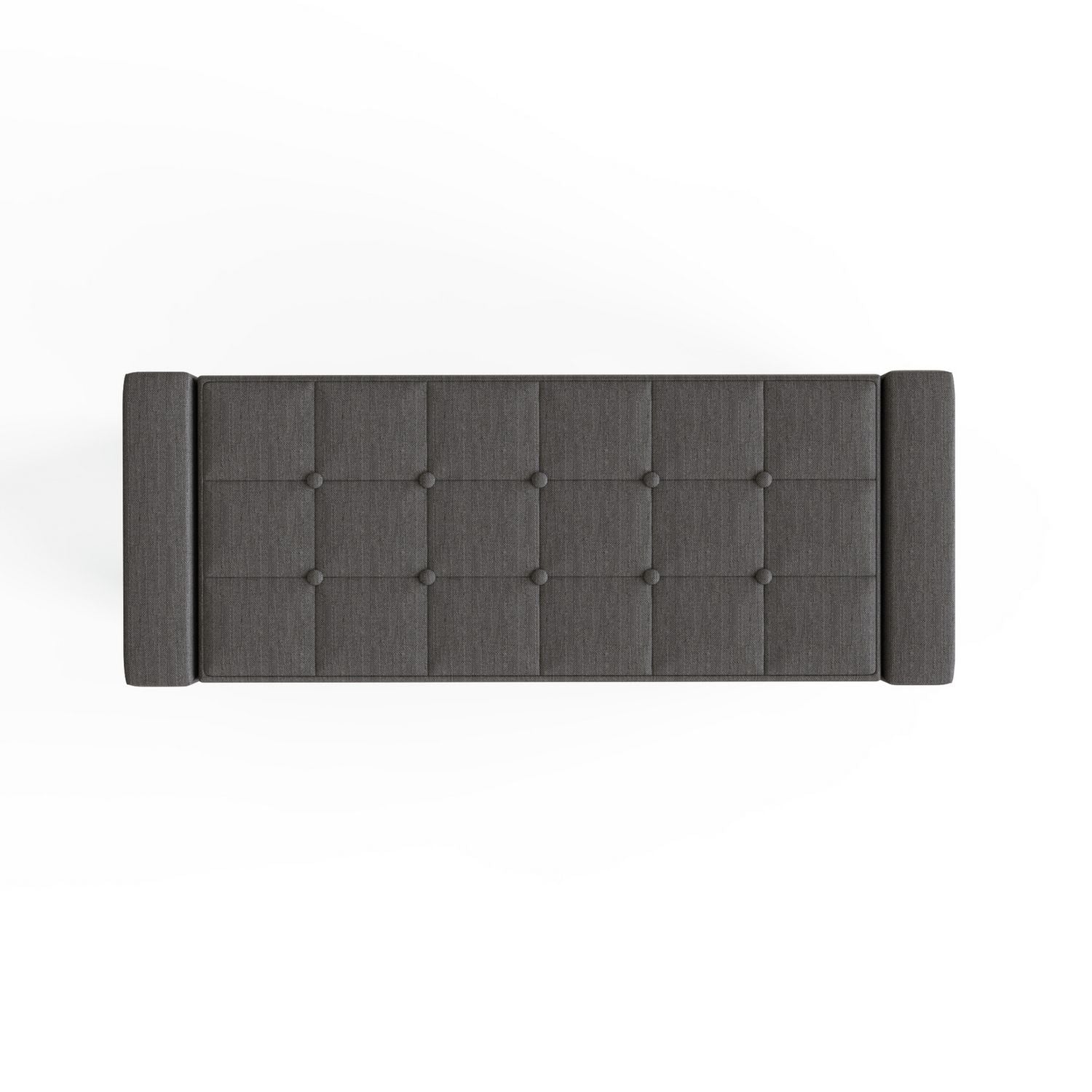 GFW Verona Ottoman Bench in Charcoal H39 W104 D39cm, UK version