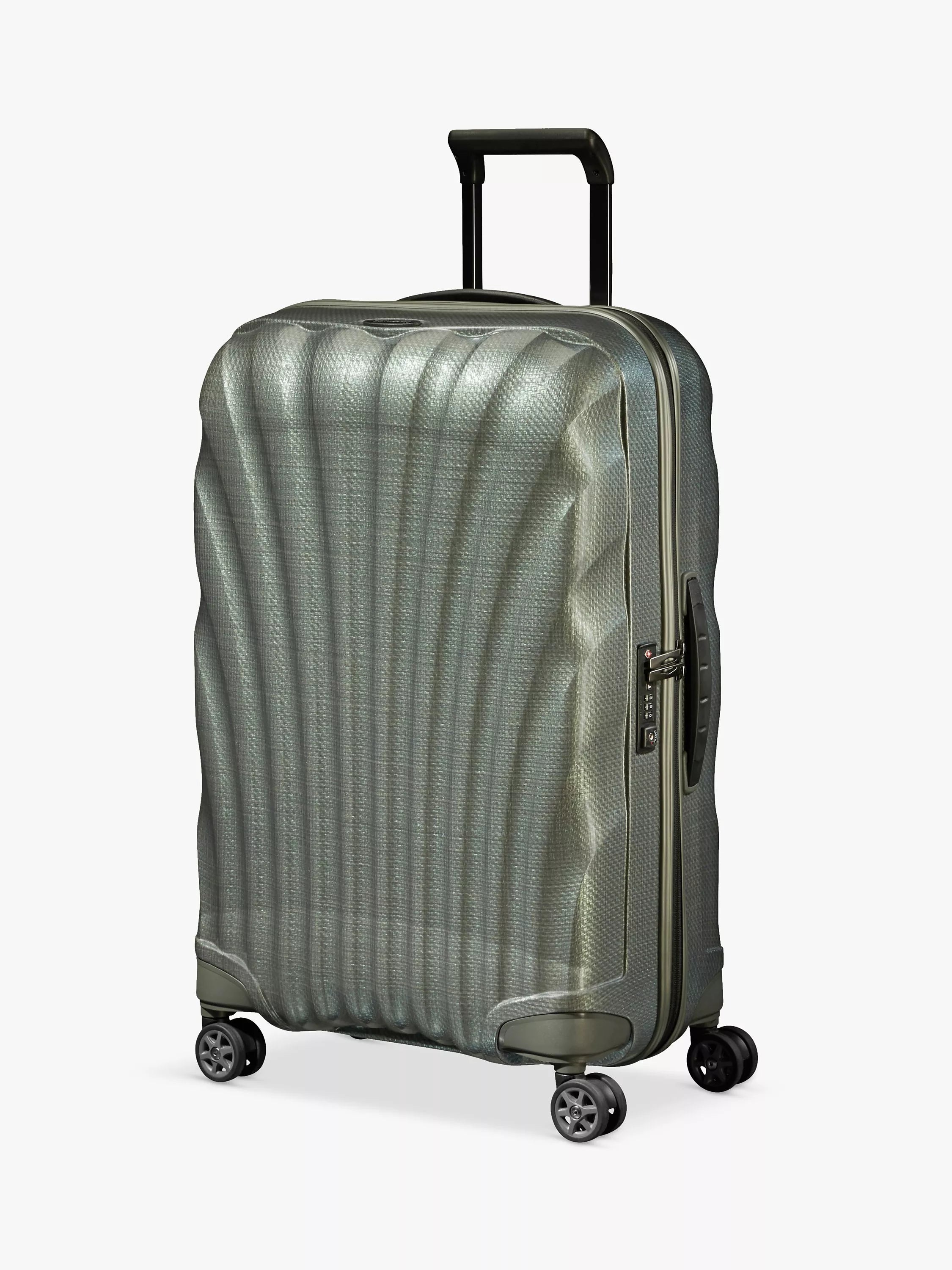 Samsonite C-Lite Spinner 4-Wheel 69cm Medium Suitcase, Metallic Green
