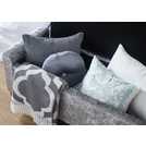 GFW Verona Velvet Ottoman Bench in Grey 104cm wide - British product